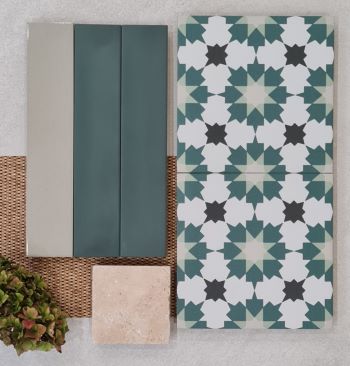 Moroccan green pattern tiles Sydney
